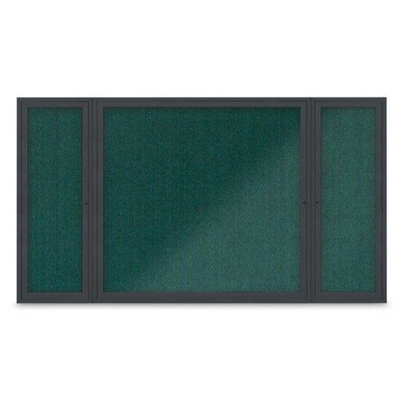 United Visual Products Indoor Enclosed Combo Board, 48"x36", Gold Frame/Green & Cinnabar UVCB4836G-GREEN-CINNABA